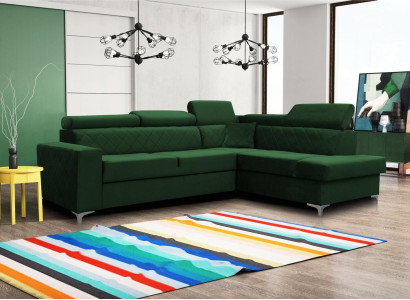 Modern Relax Seat Furniture Living landscape Corner Textile Luxury Corner sofa L-shape Upholstery
